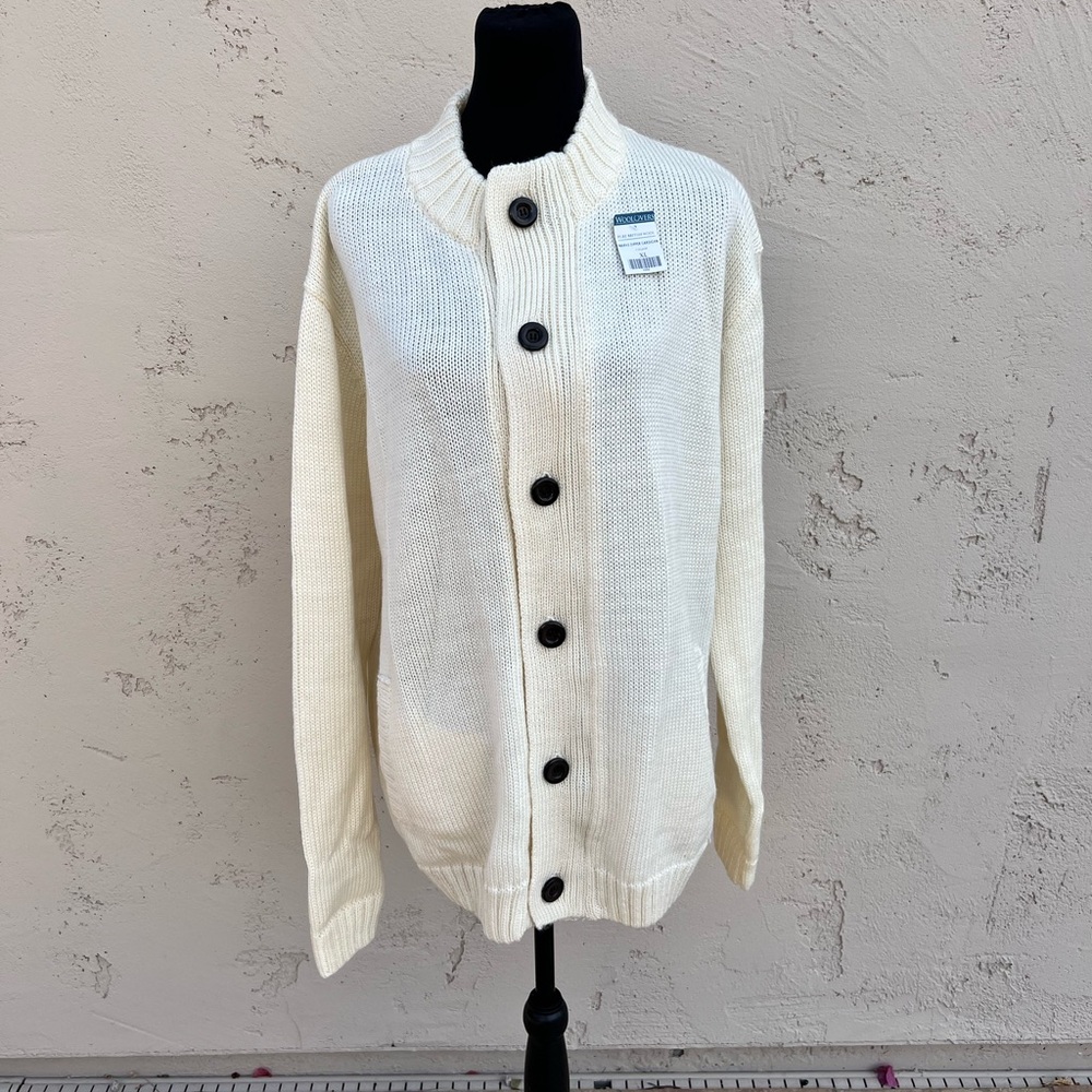 Woolovers Men's XL 100% British Wool Zip & Button Cardigan